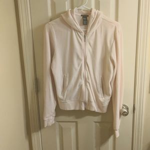 Lightweight soft pink zip up Gap size small sweater.